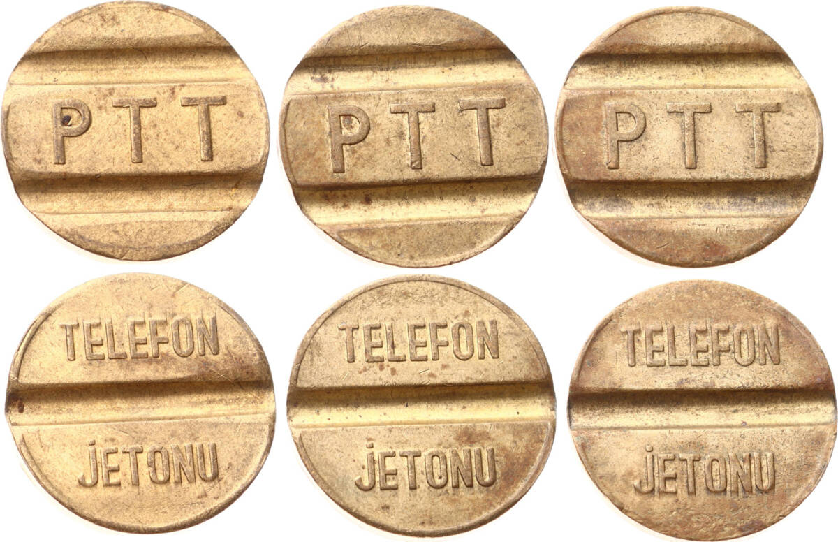 Nostaljik PTT Telefon Jetonu 3 Adet JTF776 - 1