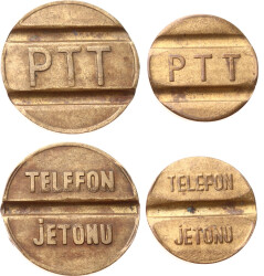 Nostaljik PTT Telefon Jetonu İkili Set - Büyük ve Küçük Boy Takım JTF775 - Gökçekoleksiyon