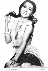 Nükhet Duru Orta Boy Siyah Beyaz Kartpostal KRT1358 - Gökçekoleksiyon