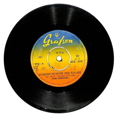 Nuri Sesigüzel - Ateşden Sıcaktır Ana Kucağı / Evlerinin Önü İnce Yokuş Plak (10/6.5) PLK20538 - 1
