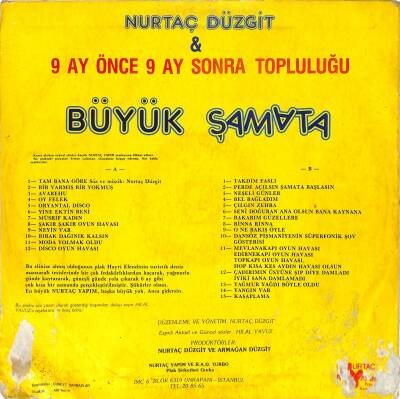 Nurtaç Düzgit & 9 Ay Önce 9 Ay Sonra Topluluğu **PLAK KABI** - 2