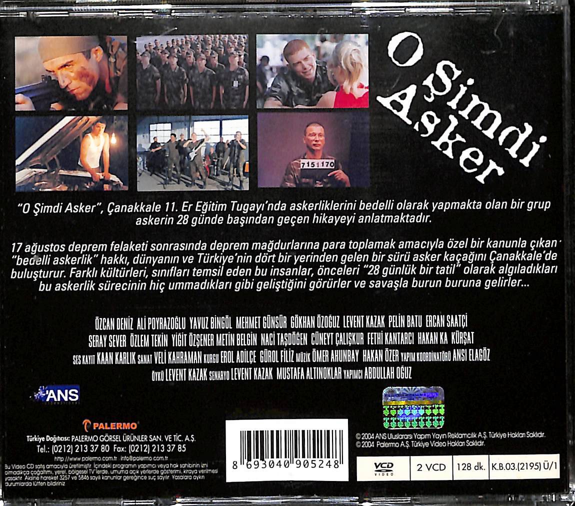 O Şimdi Asker 'Uzun Versiyon' Orjinal VCD Film ' Özcan Deniz, Yavuz Bingöl, Gökhan Özoğuz ' VCD28093 - 2