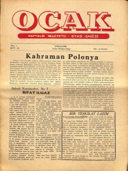 OCAK Haftalık Milliyetçi Siyasi Gazete 2 Kasım 1956 Sayı26 - Babıali Komünistleri No9 Rıfat Ilgaz, Rıza Nur, Teşkilatçı-İnkılapçı Gökalp NDR66733 - Gökçekoleksiyon