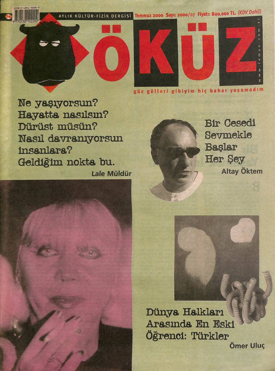 Öküz Aylık Kültür-Fizik Dergisi Temmuz 2000 Sayı : 2000 NDR89577 - 1