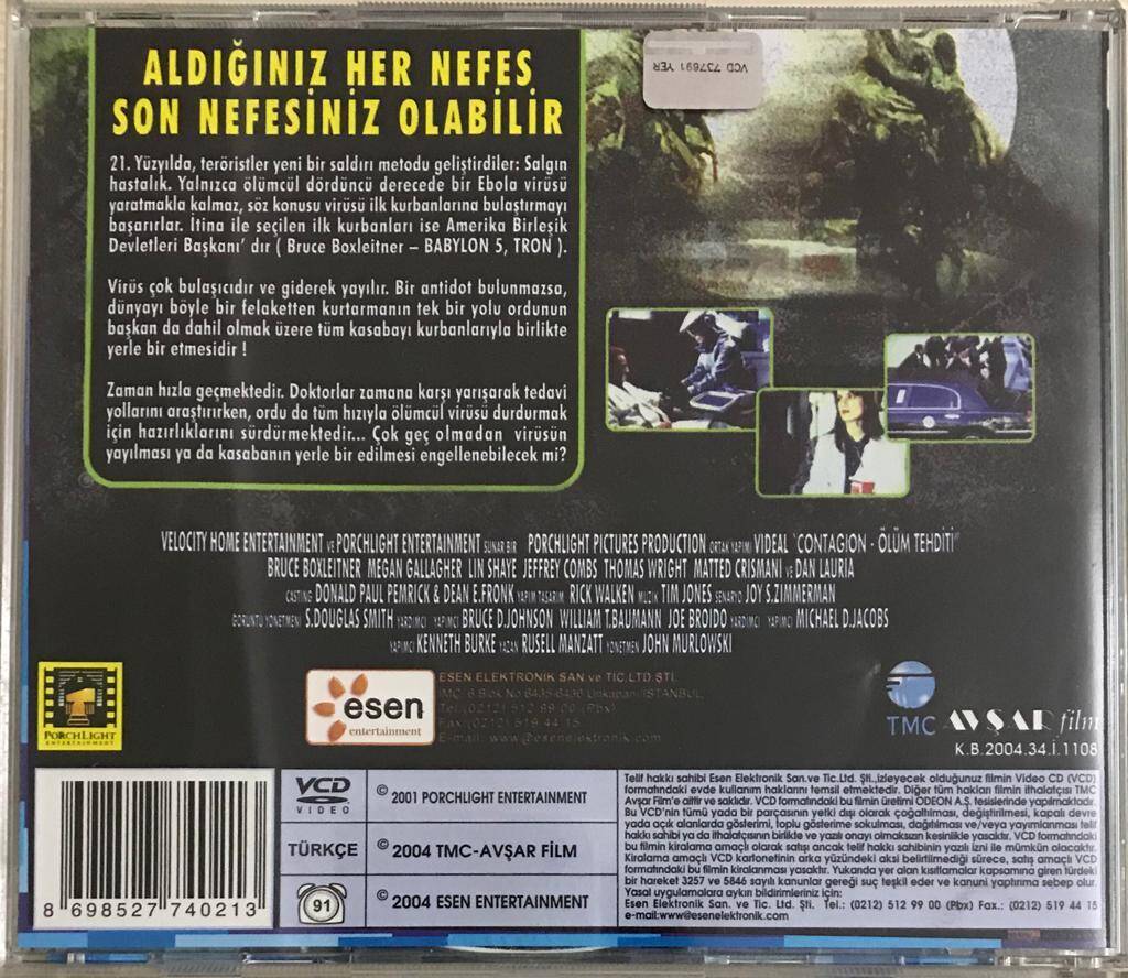 Ölüm Tehditi -Contagion VCD Film VCD5864 - 2
