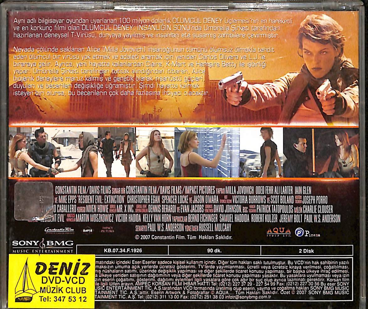Ölümcül Deney: İnsanlığın Sonu – Resident Evil: Extinction (2007) Orijinal VCD Film VCD28547 - 2