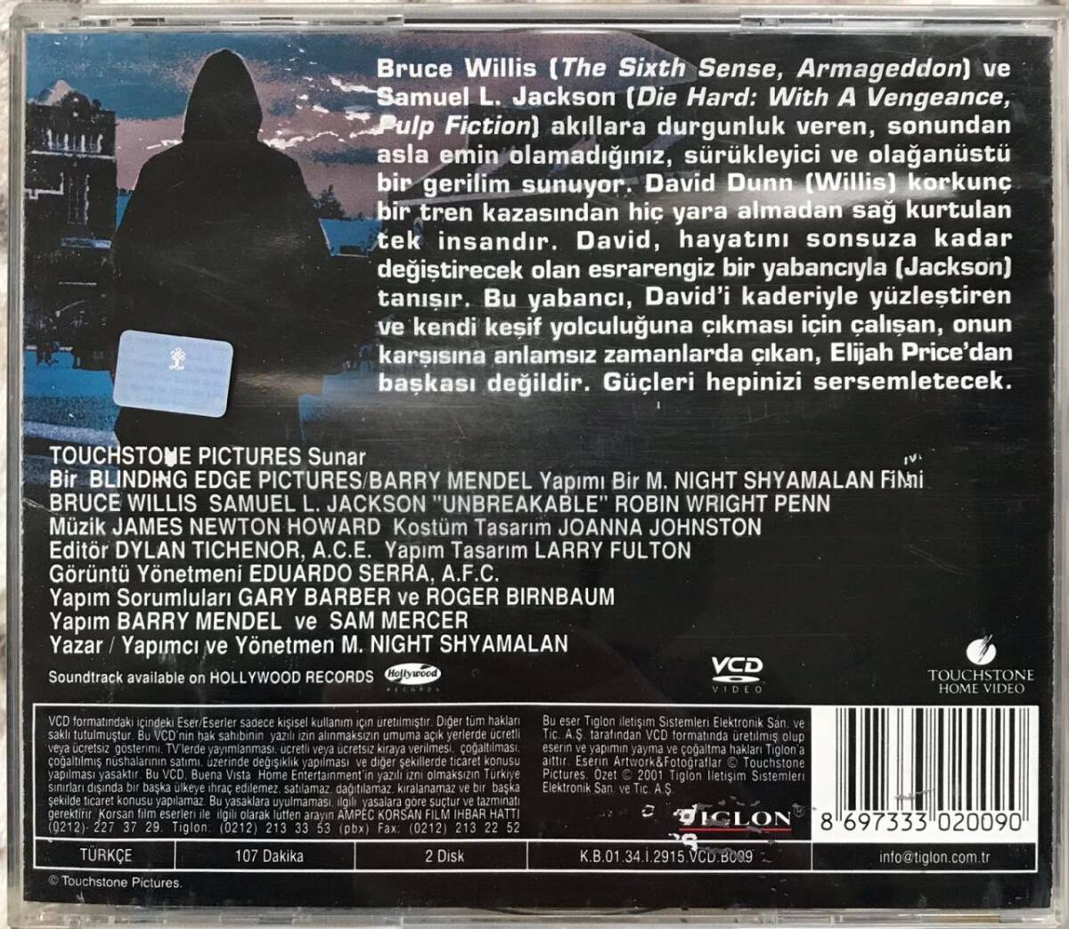 Ölümsüz -Unbreakable VCD Film VCD5952 - 2