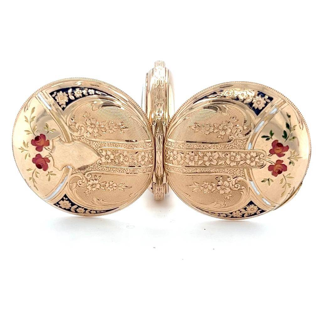 Omega 14 Ayar Mineli Kurmalı Cep Saati - EBY198 - 3