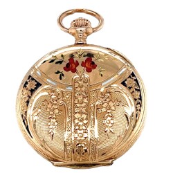 Omega 14 Ayar Mineli Kurmalı Cep Saati - EBY198 - 6