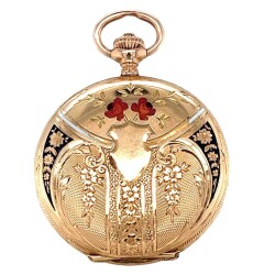 Omega 14 Ayar Mineli Kurmalı Cep Saati - EBY198 - Gökçekoleksiyon