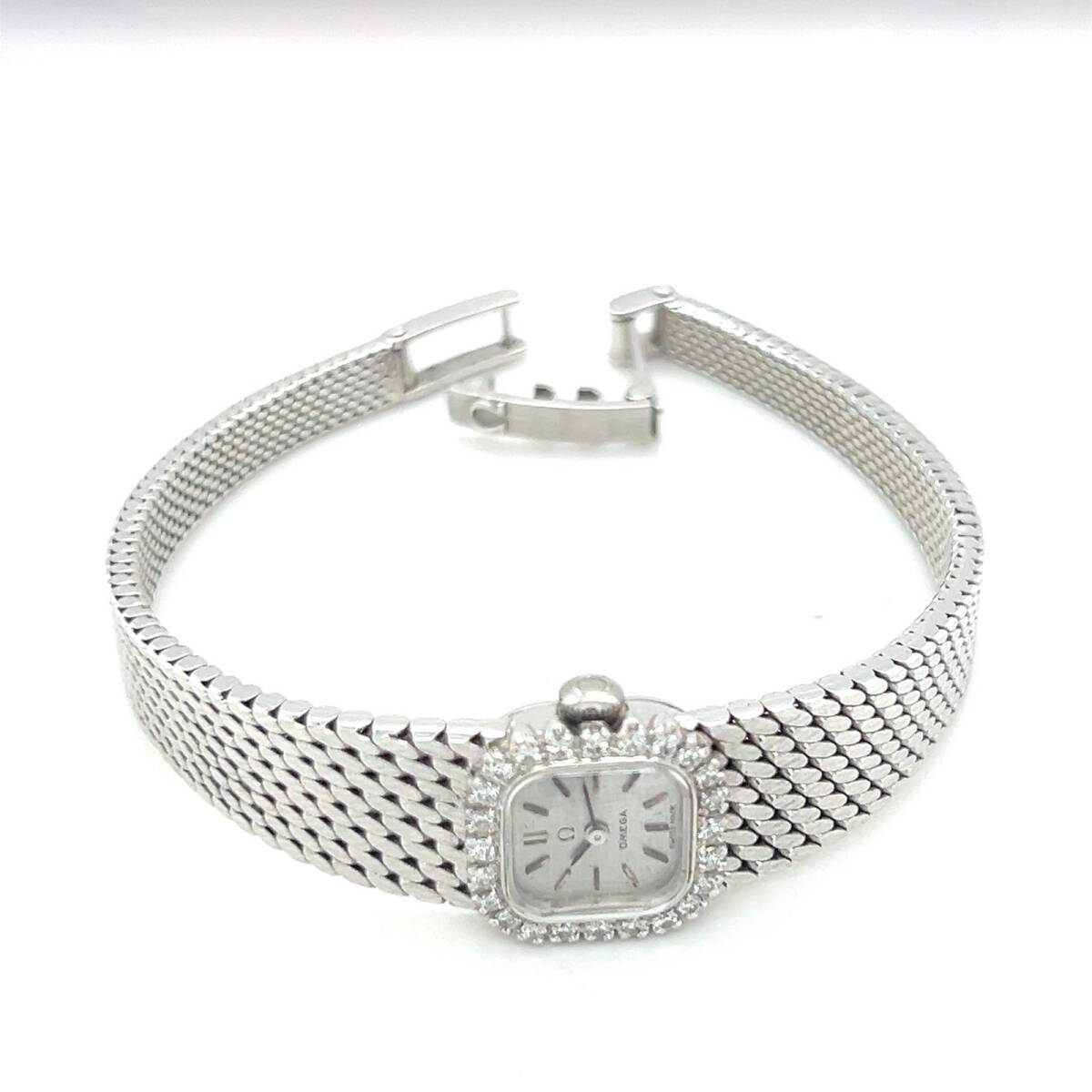 Omega18 Ayar Pırlanta Taşlı Bayan Kol Saati ELM293 #45 - 4