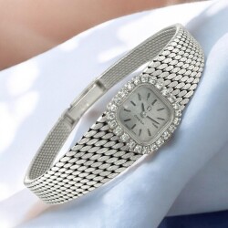 Omega18 Ayar Pırlanta Taşlı Bayan Kol Saati ELM293 #45 - Gökçekoleksiyon