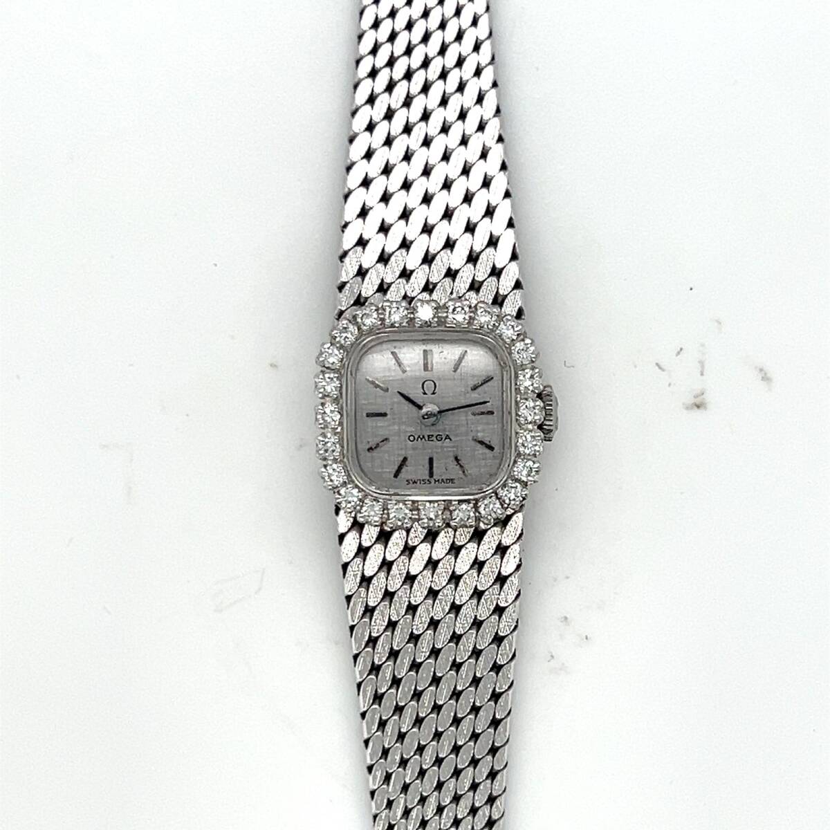Omega18 Ayar Pırlanta Taşlı Bayan Kol Saati ELM293 - 5