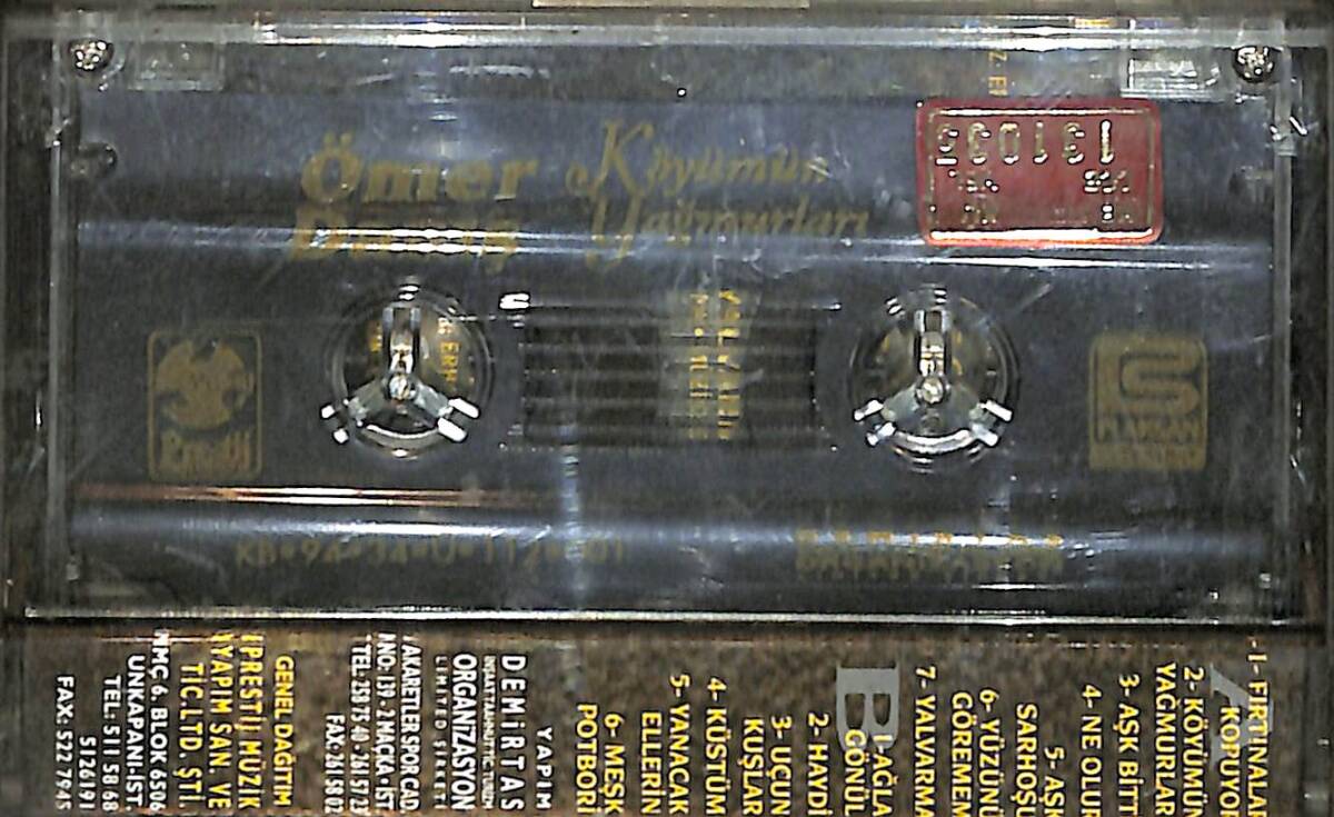 Ömer Danış - Köyümün Yağmurları / Fırtınalar Kopuyor Kaset (İkinci El) KST29254 - 2