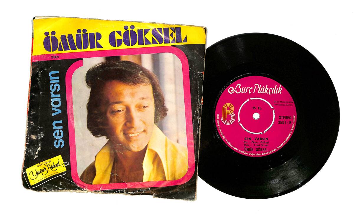 Ömür Göksel – Sen Varsın / İçki Sigara 45’lik Plak (10/75) PLK26954 - 1