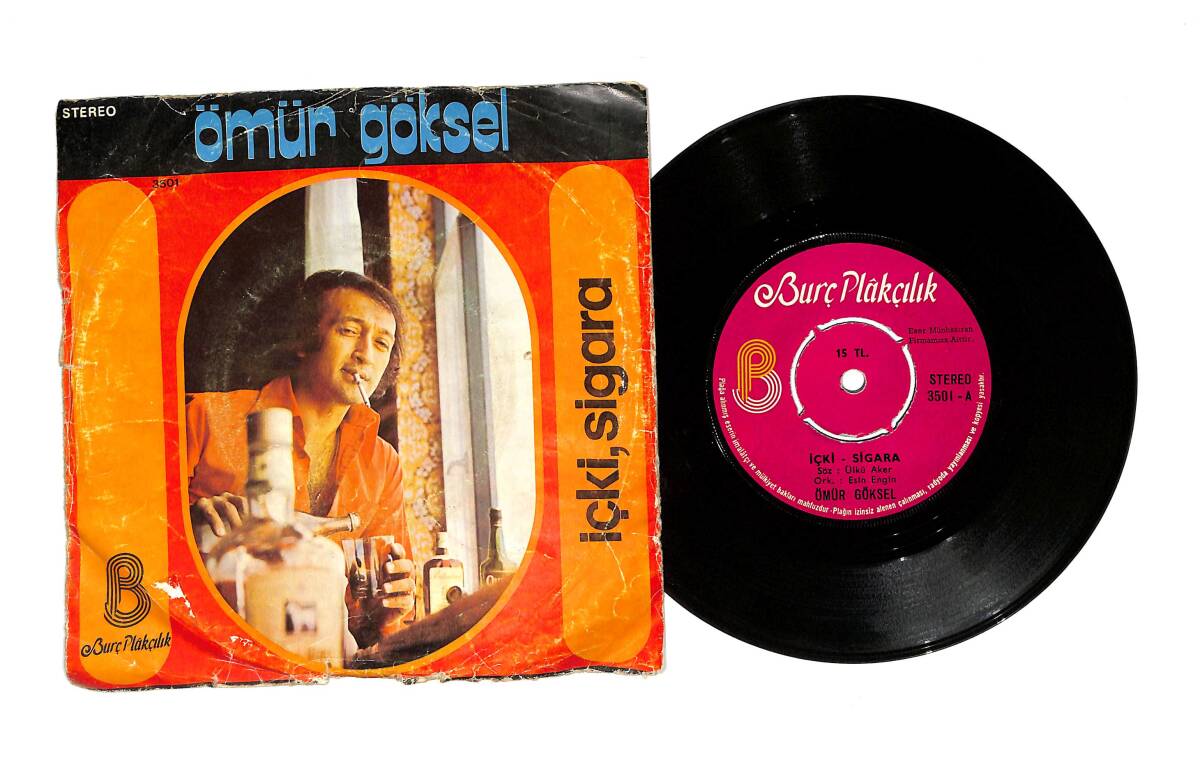 Ömür Göksel – Sen Varsın / İçki Sigara 45’lik Plak (10/75) PLK26954 - 2