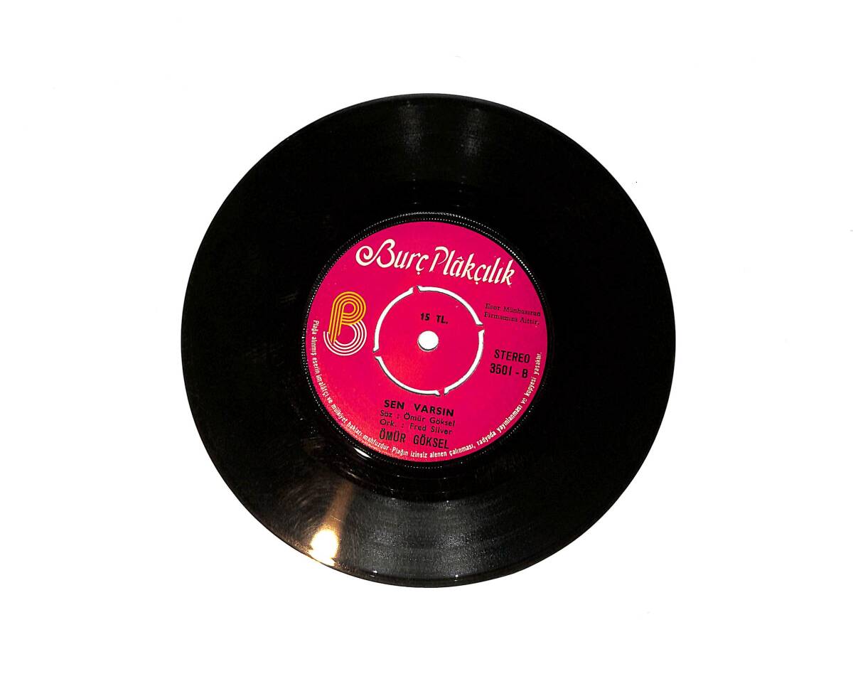 Ömür Göksel – Sen Varsın / İçki Sigara 45’lik Plak (10/75) PLK26954 - 3