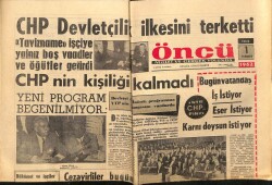 Öncü Gazetesi 1 Temmuz 1962 - CHP Devletçilik İlkesini Terk Etti GZ66007 - 1