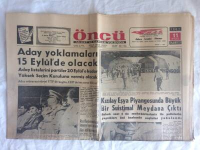 Öncü Gazetesi 11 Eylül 1961 - İrlandada Bir Uçak Düştü , 82 Kişi Öldü GZ73397 - 1