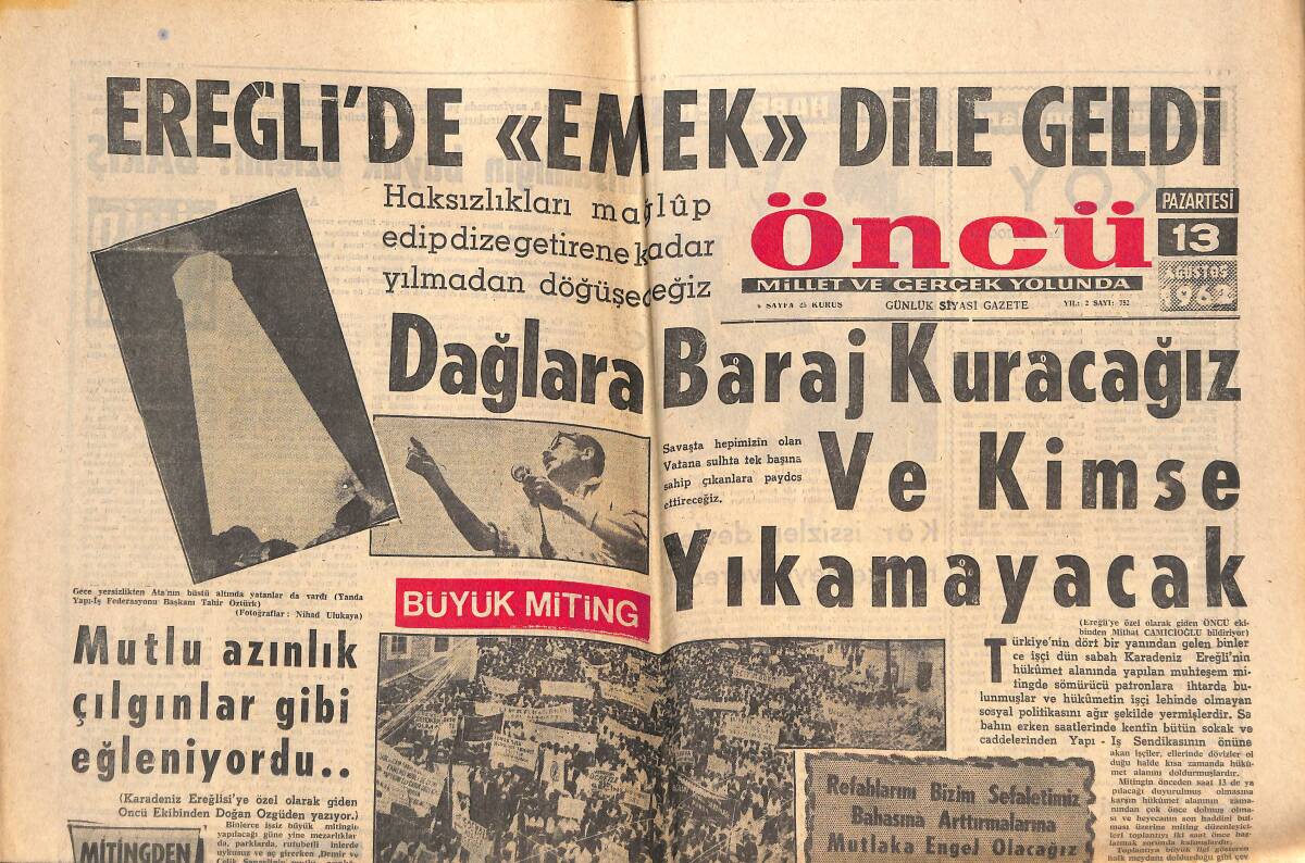 Öncü Gazetesi 13 Ağustos 1962 - Ruslar Fezaya 4. Adamı Gönderdiler - Halil Tunç İşçi Görüşünü Açıkladı!Öncü Gazetesi 13 Ağustos 1962 - Ruslar Fezaya 4. Adamı Gönderdiler - Halil Tunç İşçi Görüşünü Açıkladı! GZ144079 - 1