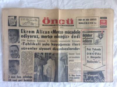 Öncü Gazetesi 19 Temmuz 1961 - G. Korede 2000 Subay Emekliye Sevkediliyor GZ73401 - 1