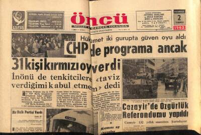 Öncü Gazetesi 2 Temmuz 1962 - Cezayirde Özgürlük Referandumu Yapıldı GZ66015 - 2