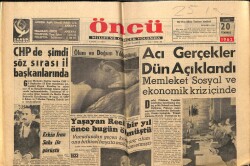 Öncü Gazetesi 20 Temmuz 1962 - Memleket Sosyal Ve Ekonomik Kriz İçinde GZ66004 - 2