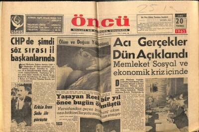 Öncü Gazetesi 20 Temmuz 1962 - Memleket Sosyal Ve Ekonomik Kriz İçinde GZ66004 - 1