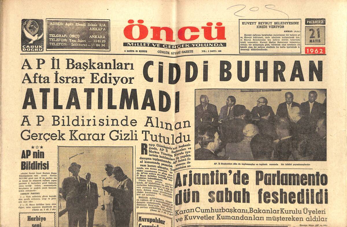 Öncü Gazetesi 21 Mayıs 1962 - Kont Tony Kendine Yeni Bir İş Aramaya Başladı - Prenses Sofia Günlerini Eğlence İle Geçirmektedir GZ143945 - 1