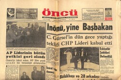 Öncü Gazetesi 3 Haziran 1962 - İnönü Yine Başbakan - Elizabeth 36'ıncı Yaşını Kutluyor - Zeki Müren Göl Gazinosu Afişi GZ143929 - 1