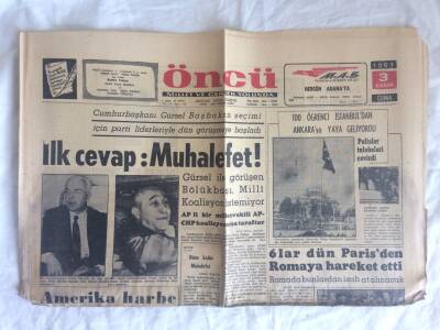 Öncü Gazetesi 3 Kasım 1961 - 800 Bilgin Dünyayı İkaz Ediyor ! GZ73388 - 1