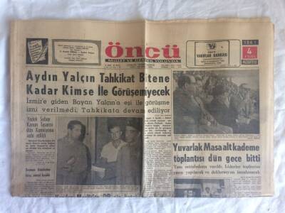 Öncü Gazetesi 4 Eylül 1961 - Aydın Yalçın Tahkikat Bitene Kadar Kimse İle Görüşemiyecek GZ73403 - 1