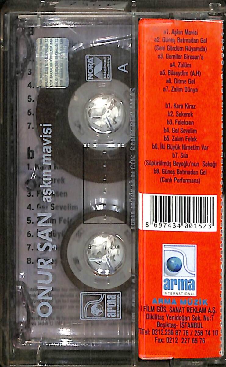 Onur Şan - Aşkın Mavisi Kaset (İkinci El) KST28335 - 2