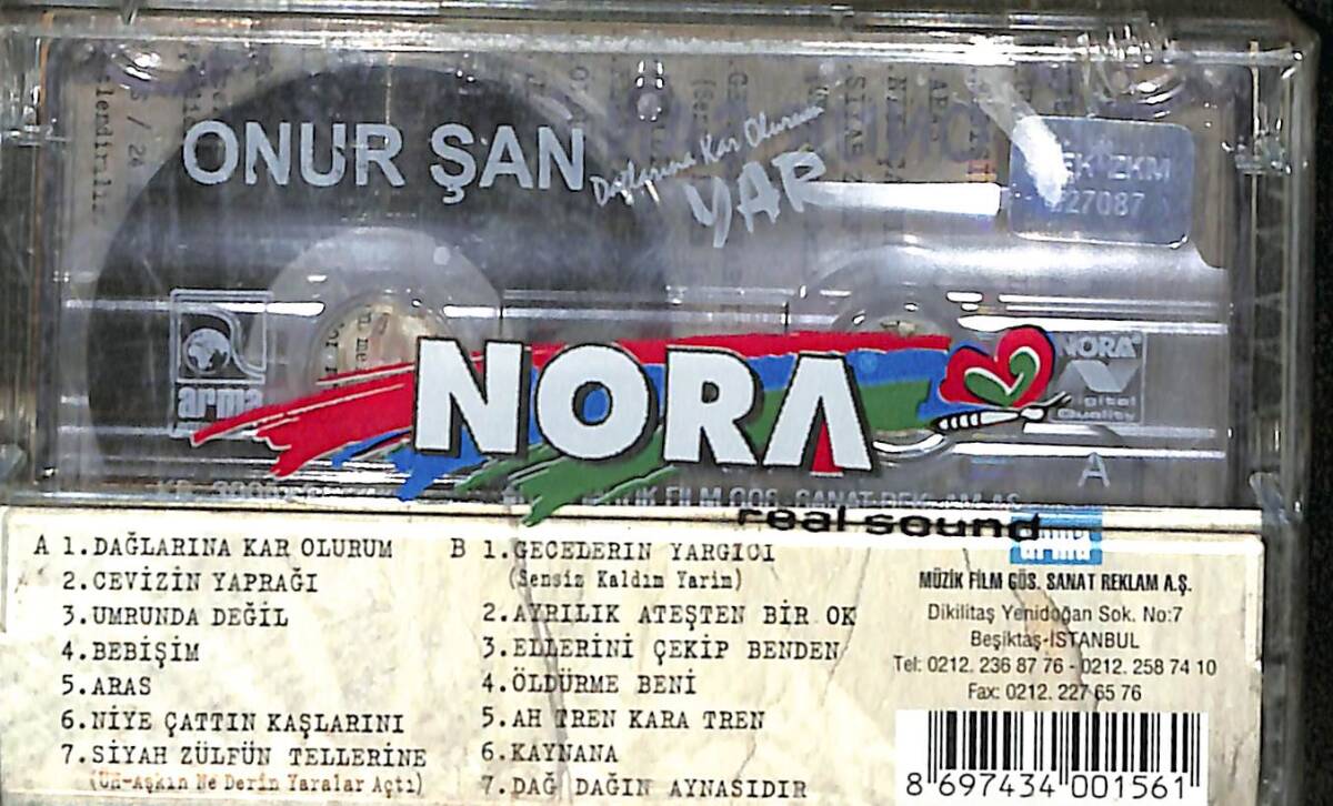 Onur Şan - Yar / Dağlarına Kar Olurum Kaset (Sıfır Kaset) KST29331 - 2