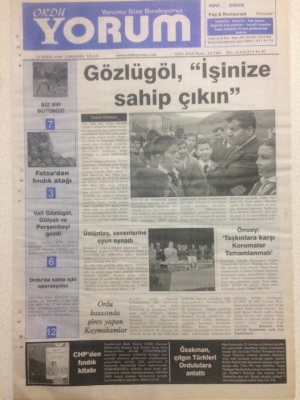 Ordu Yorum Gazetesi 10 Mayıs 2006 - Gözlügöl İşinize Sahip Çıkın GZ23318 - 1