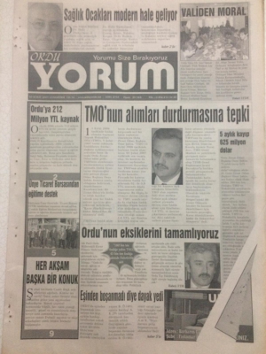 Ordu Yorum Gazetesi 10 Şubat 2007 - Tmonun Alımları Durdurmasına Tepki GZ23272 - 1