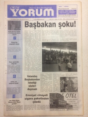 Ordu Yorum Gazetesi 10 Temmuz 2006 - Vatandaş Başbakandan İstediği Sözleri Duyamadı GZ23363 - 1