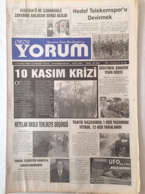 Ordu Yorum Gazetesi 11 Kasım 2006 - Atatürkü Ve Çanakkale Zaferini Anlatan Sergi Açıldı GZ23223 - 1