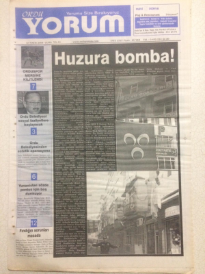 Ordu Yorum Gazetesi 12 Mayıs 2006 - Huzura Bomba GZ23320 - 1