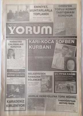 Ordu Yorum Gazetesi 14 Ekim 2006 - Kadastro Çalışmaları Sürüyor GZ23177 - 1