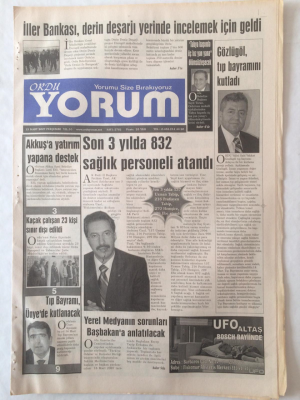 Ordu Yorum Gazetesi 15 Mart 2007 - İller Bankası Derin Deşarjı İncelemek İçin Geldi GZ23200 - 1