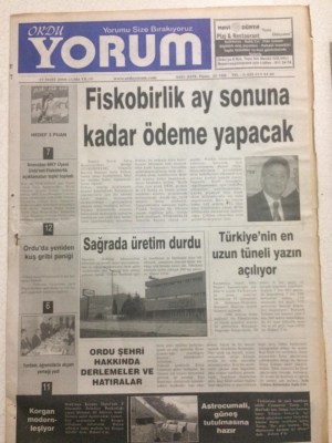 Ordu Yorum Gazetesi 17 Mart 2006 - Fiskobirlik Ay Sonuna Kadar Ödeme Yapacak GZ23469 - 1