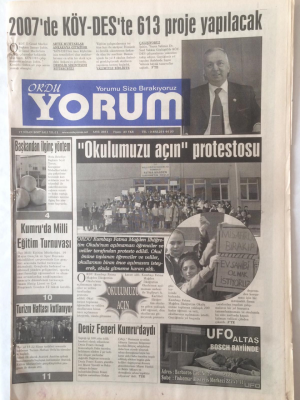 Ordu Yorum Gazetesi 17 Nisan 2007 - 2007de Köy-Deste 613 Proje Yapılacak GZ23253 - 1