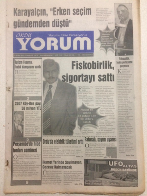 Ordu Yorum Gazetesi 17 Şubat 2007 - Fiskobirlik Sigortayı Sattı GZ23278 - 1