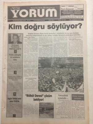 Ordu Yorum Gazetesi 18 Ağustos 2006 - Kim Doğru Söylüyor? GZ23495 - 1
