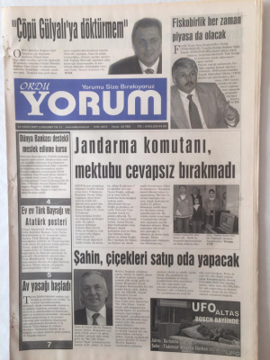 Ordu Yorum Gazetesi 18 Nisan 2007 - Fiskobirlik Her Zaman Piyasada Olacak GZ23254 - 1
