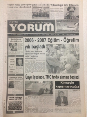 Ordu Yorum Gazetesi 19 Eylül 2006 - FiskobirlikKimseyle Kapışmayacağız GZ23384 - 1