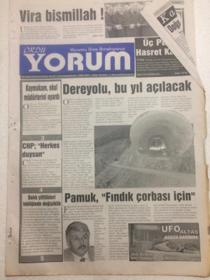 Ordu Yorum Gazetesi 19 Şubat 2007 - Dereyolu Bu Yıl Açılacak, Pamuk Fındık Çorbası İçin GZ23279 - 1