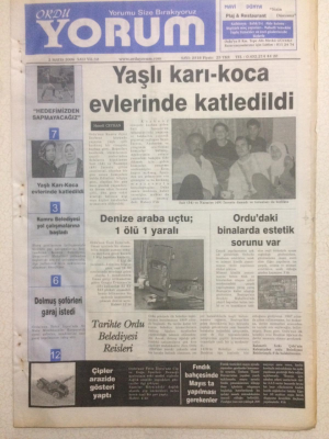 Ordu Yorum Gazetesi 2 Mayıs 2006 - Tarihte Ordu Belediyesi Reisleri GZ23312 - 1