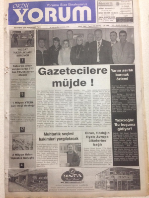 Ordu Yorum Gazetesi 2 Şubat 2006 - Gazetecilere Müjde GZ23432 - 1